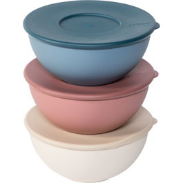 Guzzini EVERYWHERE BIO Set de 3 Cuencos con Tapa Multicolor