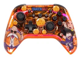 Blade Gaming Mando para Nintendo Switch & PC, Diseño Dragon Ball Kame, Transparente Naranja con Luz LED RGB, Bluetooth/USB, Compatible Android/iOS - DB1001