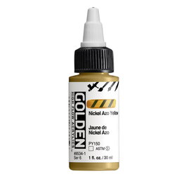 Golden High Flow Colores Acrílicos Amarillo Nickel Azo 30 ml