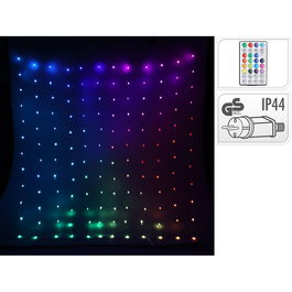 Basics Cortina LED RGB Multifunción Exterior 400 Leds 2 x 2 m con Mando a Distancia