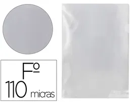 Q-connect Carpeta Archivador Dossier Uñero Plástico Folio Transparente 110 Micras