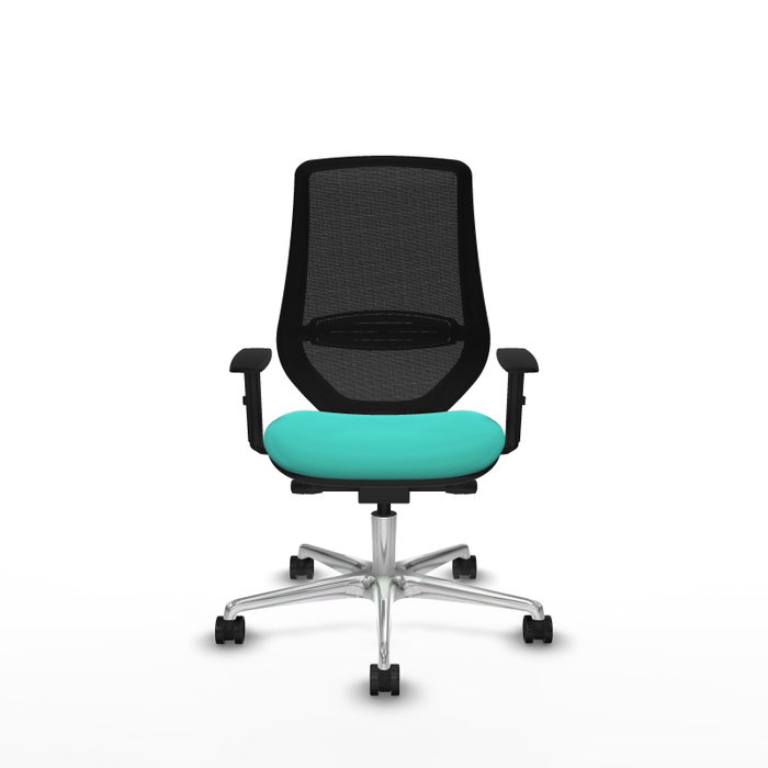 PIQUERAS Y CRESPO Silla de oficina Mardos con mecanismo Sincro/Traslack Turquesa y Negro