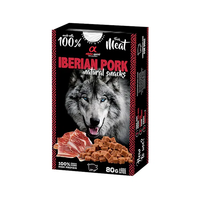Alpha Spirit Spirit Canine Jamon Natural Snack 6x80 gr Alpha Spirit Spirit Canine Jamon Natural Snack 6x80 gr