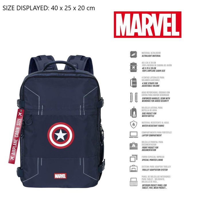 Karactermania Mochila Mercury Capitán América Gears Azul Karactermania Mochila Mercury Capitán América Gears Azul