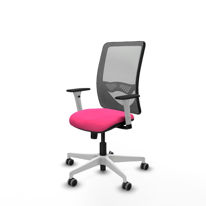 PIQUERAS Y CRESPO Silla de oficina Zulema Rosa y Gris con mecanismo Sincro PIQUERAS Y CRESPO Silla de oficina Zulema Rosa y Gris con mecanismo Sincro