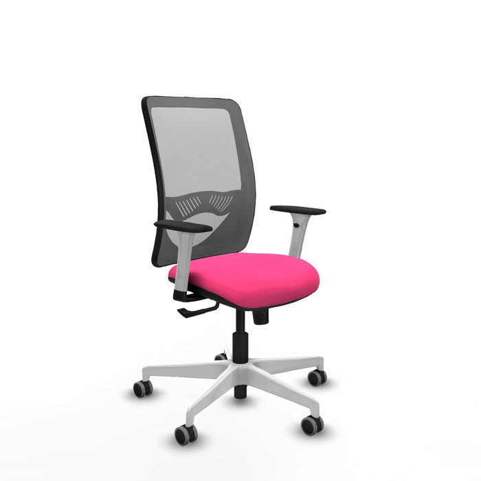 PIQUERAS Y CRESPO Silla de oficina Zulema Rosa y Gris con mecanismo Sincro PIQUERAS Y CRESPO Silla de oficina Zulema Rosa y Gris con mecanismo Sincro