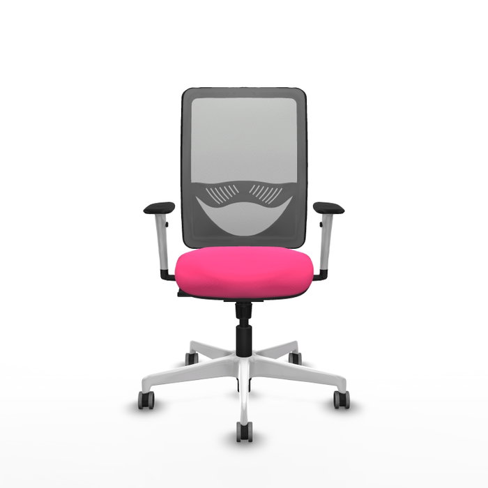 PIQUERAS Y CRESPO Silla de oficina Zulema Rosa y Gris con mecanismo Sincro PIQUERAS Y CRESPO Silla de oficina Zulema Rosa y Gris con mecanismo Sincro