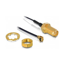 Delock Cable de Antena RP-SMA Hembra para Instalación MHF / U.FL-LP-068