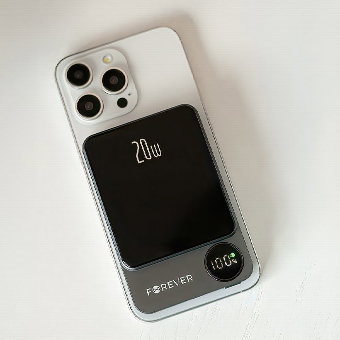 FOREVER Power bank inalámbrico MATB-200 20W PD 5000 mAh magnético negro