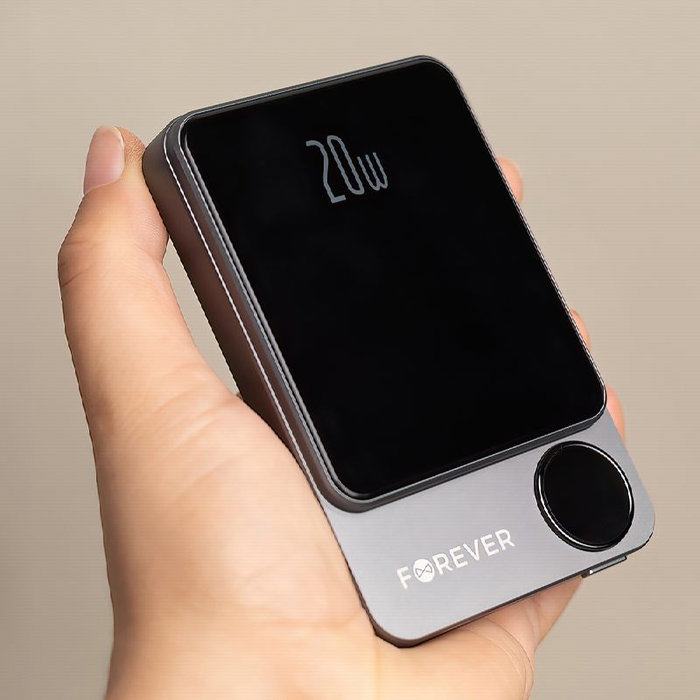 FOREVER Power bank inalámbrico MATB-200 20W PD 5000 mAh magnético negro