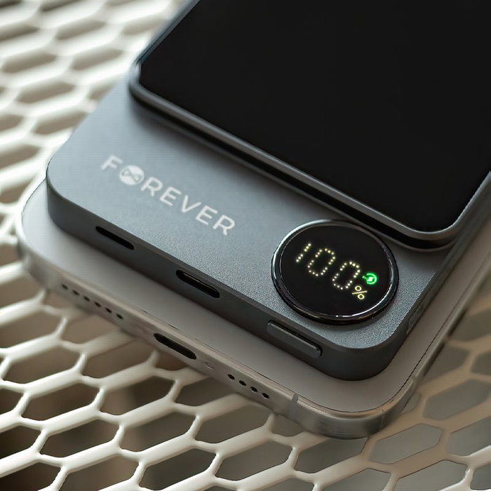 FOREVER Power bank inalámbrico MATB-200 20W PD 5000 mAh magnético negro