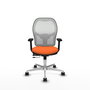 PIQUERAS Y CRESPO Silla de oficina Jorquera Naranja y Blanco