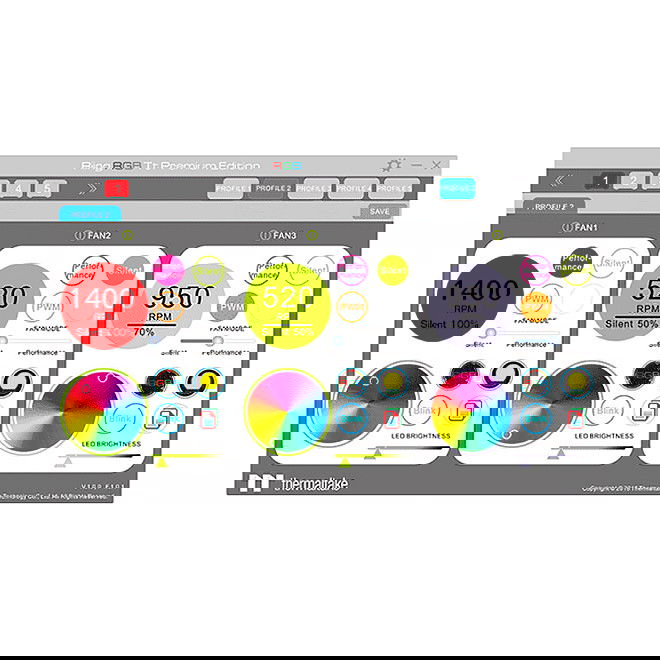 Thermaltake CL-F051-PL14SW-A Ventilador 140mm LED RGB