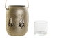 DKD Home Decor Portavelas Navidad Moderno Dorado Metal 8.5 x 11 x 8.5 cm (6 Unidades)