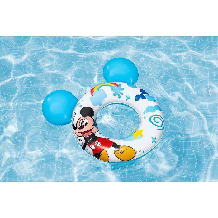 Bestway Flotador Disney Mickey Mouse Con Orejas 74x76 cm +3 a 6 Años Piscina y Playa 09109
