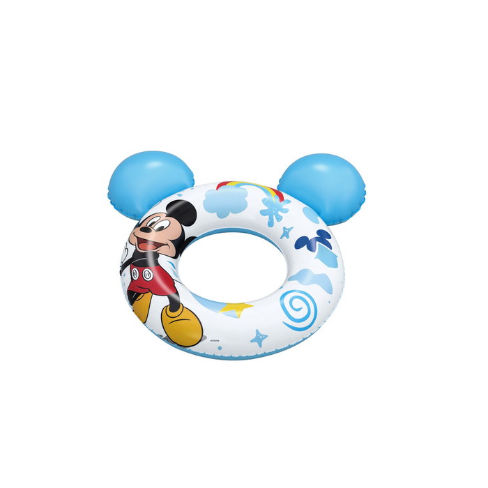 Bestway Flotador Disney Mickey Mouse Con Orejas 74x76 cm +3 a 6 Años Piscina y Playa 09109