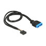 DeLOCK 83776 Cable USB interno 2.0 Pin Header Hembra a USB 3.0 Pin Header Macho 0,45 m