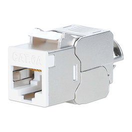 Intellinet 791304 Módulo Keystone RJ-45 Cat6a STP 10GBase-T Blanco, Zinc, Contactos Bañados en Oro, Frecuencia 500 MHz