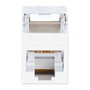 Intellinet 791304 Módulo Keystone RJ-45 Cat6a STP 10GBase-T Blanco, Zinc, Contactos Bañados en Oro, Frecuencia 500 MHz