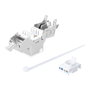 Intellinet 791304 Módulo Keystone RJ-45 Cat6a STP 10GBase-T Blanco, Zinc, Contactos Bañados en Oro, Frecuencia 500 MHz