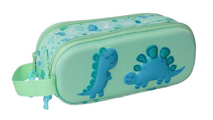 Safta Portatodo Doble Dino 3D 21x8x6 cm