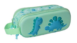 Safta Portatodo Doble Dino 3D 21x8x6 cm