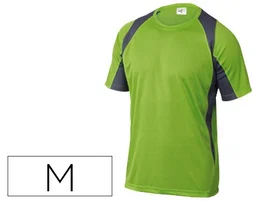Deltaplus Camiseta bicolor manga corta verde-gris talla M