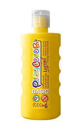 Tempera Playcolor Liqüid Liquida 1000 Ml (Botella) Amarillo (Set de 6)