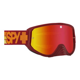 SPY Gafas de moto Woot Race Speedway Matte Red - Smoke Red Mirror & Clear