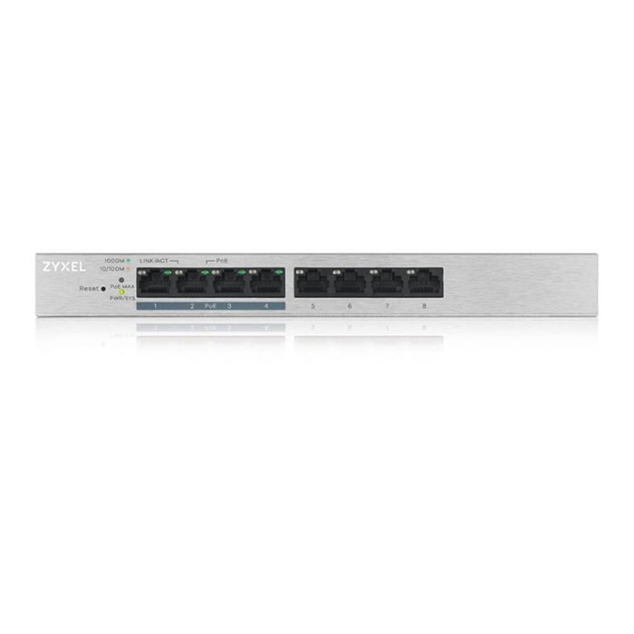 Zyxel GS1200-8HP v2 Switch Gestionado Gigabit Ethernet con PoE Gris Zyxel GS1200-8HP v2 Switch Gestionado Gigabit Ethernet con PoE Gris