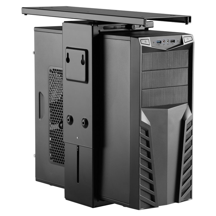 Equip Soporte Giratorio 360° para CPU bajo Mesa, Acero, Color Negro, Soporta hasta 10 kgs, 650892 Equip Soporte Giratorio 360° para CPU bajo Mesa, Acero, Color Negro, Soporta hasta 10 kgs, 650892