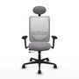 PIQUERAS Y CRESPO Silla de oficina Zulema Gris y Blanco