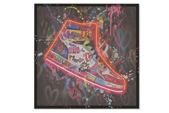 DKD Home Decor Cuadro LED Lienzo Zapatillas Surtido de 2 Unidades