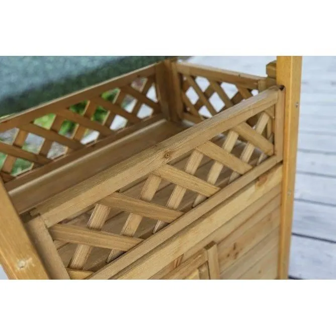 Kerbl Casa para Gatos Lodge Madera Marrón / Verde 77 x 50 x 73 cm