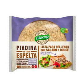 BIOCOP Piadina Trigo Espelta Lino Amapola 225 Gr Bio