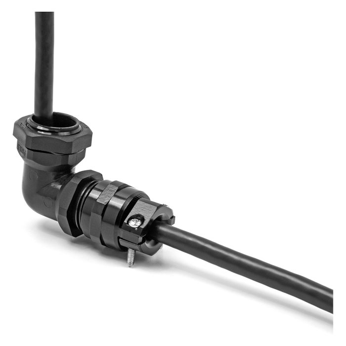 DeLOCK Prensaestopas PG11 con alivio de tensión y protección de 90°, Negro
