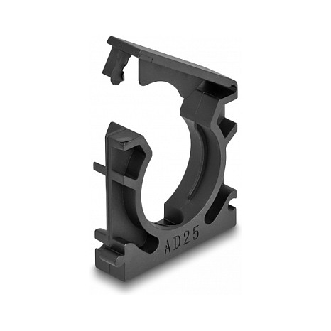 DeLOCK Soporte para funda de cable con clip de bloqueo 25 mm, 4 piezas, negro DeLOCK Soporte para funda de cable con clip de bloqueo 25 mm, 4 piezas, negro