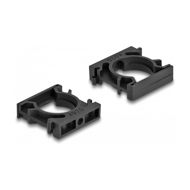 DeLOCK Soporte para funda de cable con clip de bloqueo 25 mm, 4 piezas, negro DeLOCK Soporte para funda de cable con clip de bloqueo 25 mm, 4 piezas, negro