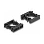 DeLOCK Soporte para funda de cable con clip de bloqueo 25 mm, 4 piezas, negro
