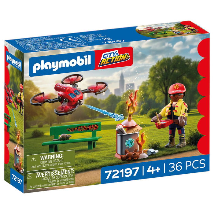 PLAYMOBIL Dron de Extinción de Incendios 72197