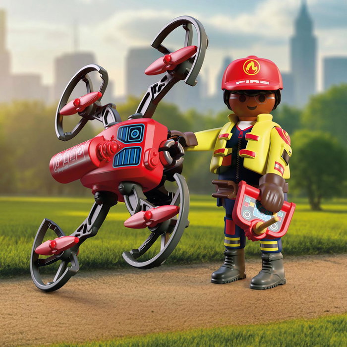 PLAYMOBIL Dron de Extinción de Incendios 72197