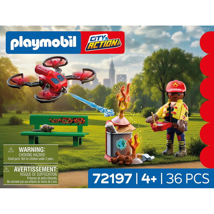 PLAYMOBIL Dron de Extinción de Incendios 72197