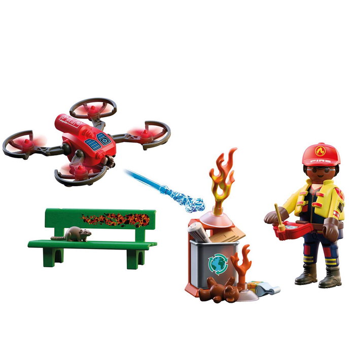 PLAYMOBIL Dron de Extinción de Incendios 72197