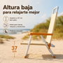 JugaToys Silla de playa de aluminio fija en color arena