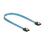 DeLOCK Cable SATA III con efecto de brillo UV azul, 50 cm