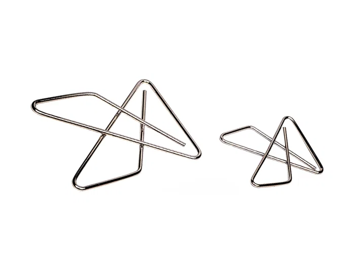 Q-connect Clips pajarita 65mm niquelados caja de 12 unidades