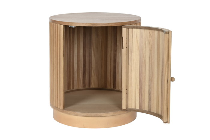 DKD Home Decor Mesita de Noche Balines Natural Paulownia y MDF 43 x 43 x 48 cm DKD Home Decor Mesita de Noche Balines Natural Paulownia y MDF 43 x 43 x 48 cm