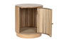 DKD Home Decor Mesita de Noche Balines Natural Paulownia y MDF 43 x 43 x 48 cm