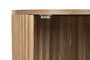 DKD Home Decor Mesita de Noche Balines Natural Paulownia y MDF 43 x 43 x 48 cm