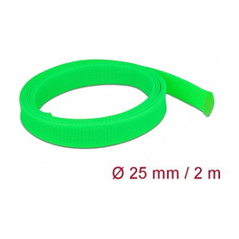 DeLOCK Funda trenzada estirable 2 m x 25 mm Verde